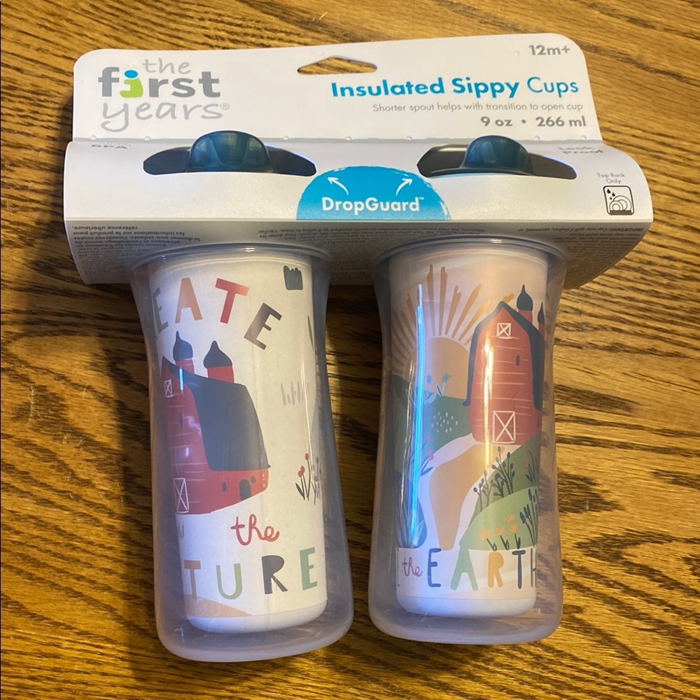 NWT Insulated Sippy Cups - 9 oz pack